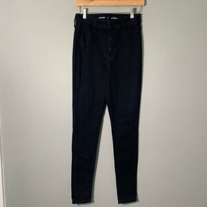 Old Navy Womens High-Rise Super‎ Skinny Jeans Black Size 4 Long Stretch Denim